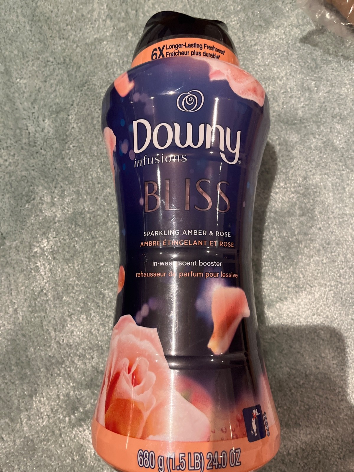 Downy Infusions Bliss Sparkling Amber & Rose Scent Booster Beads~24 Oz 1.5 Lb