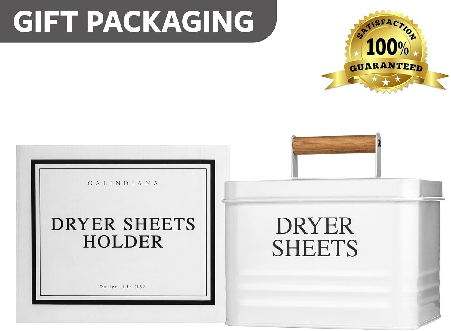 Sleek Modern Farmhouse Dryer Sheets Holder – Quality Metal, 240 Sheets Capacity
