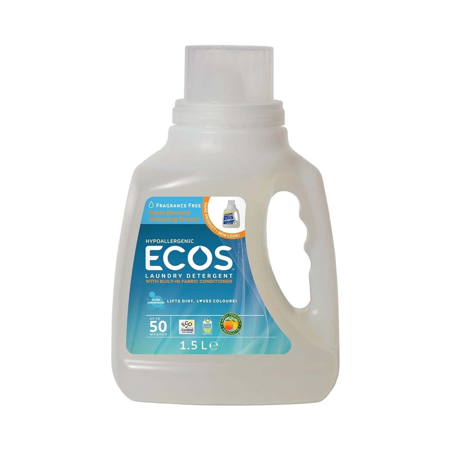 Gentle Antibacterial ECOS Laundry Detergent, 50 fl oz – Ideal for Sensitive Skin