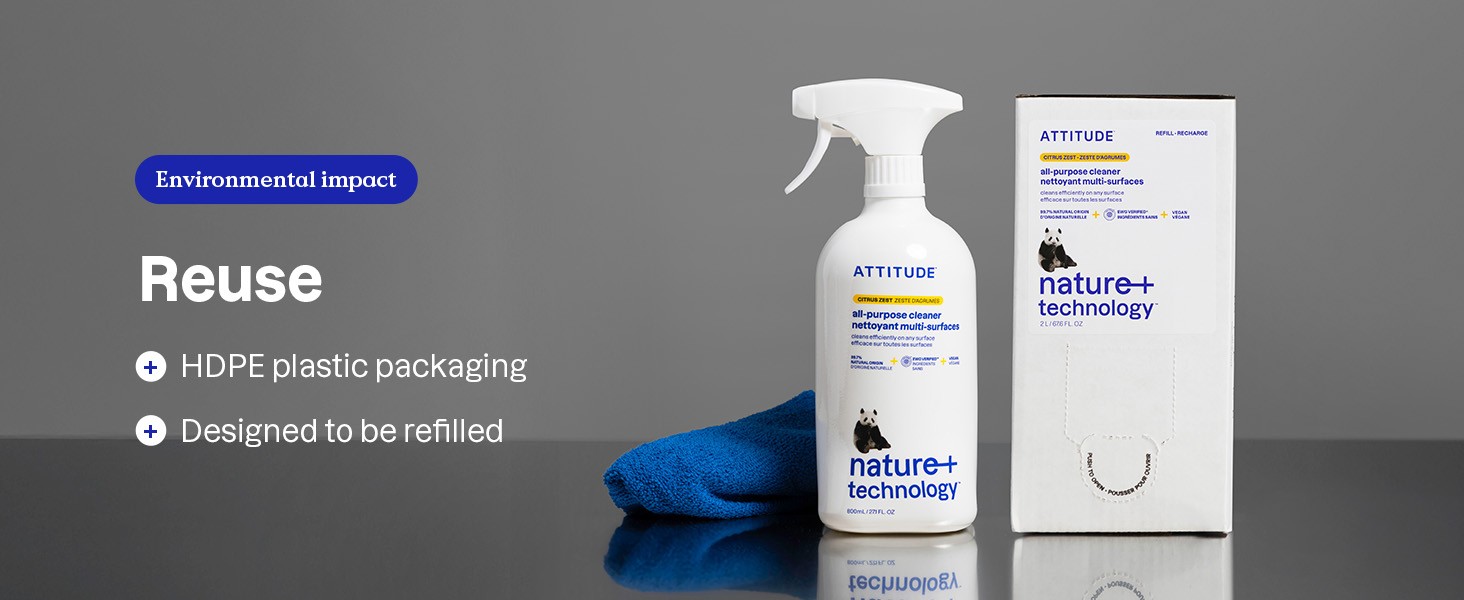 ATTITUDE 2-in-1 Laundry Detergent & Fabric Softener, Plant- & Mineral-Based, HE