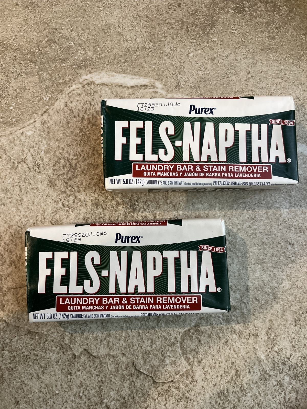 (Set Of 2) Fels Naptha Heavy Duty Laundry Soap 5.0 Ounce Bar