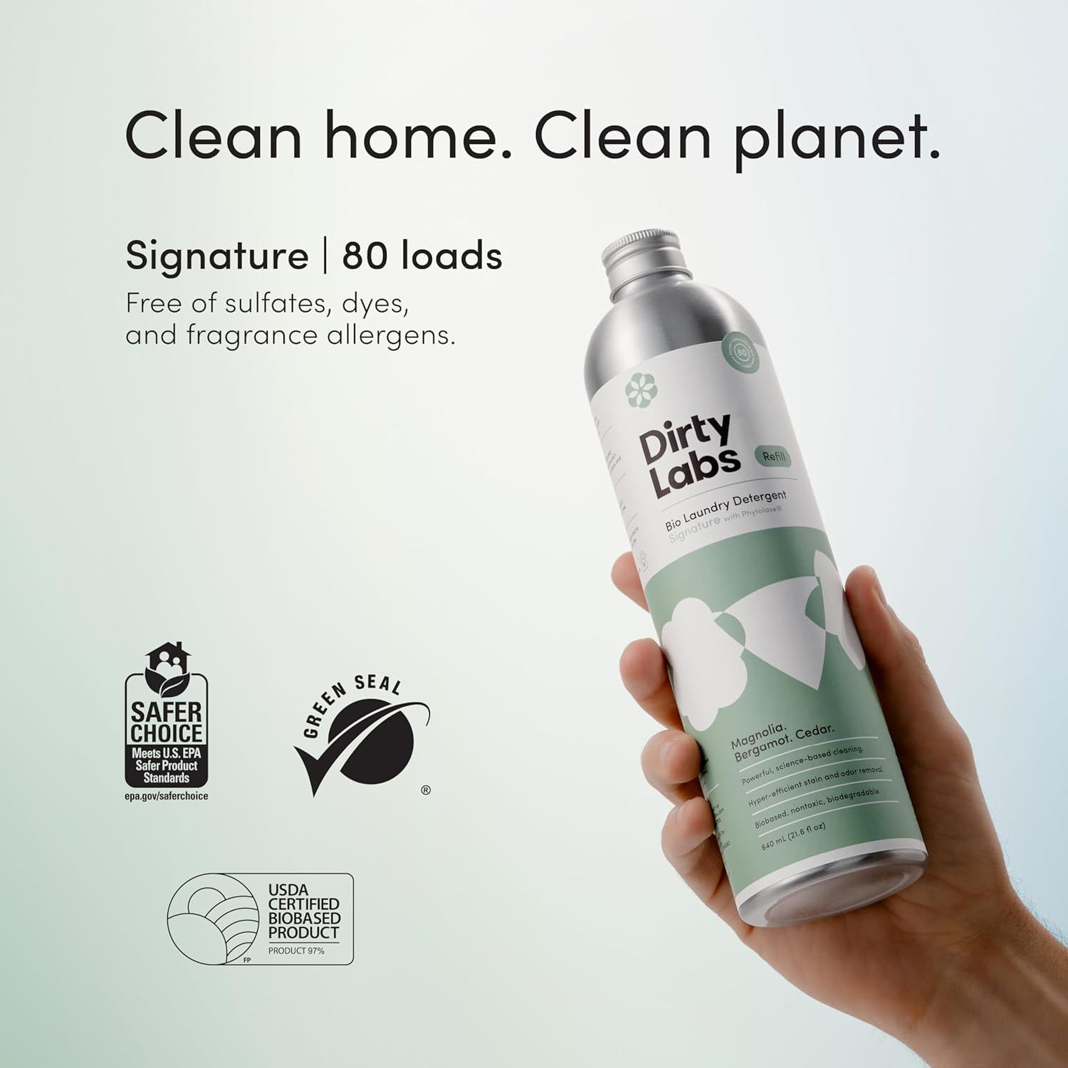 | Signature Scent Bio-Liquid Laundry Detergent 80 Loads (21.6 fl oz) Hyper-Conce