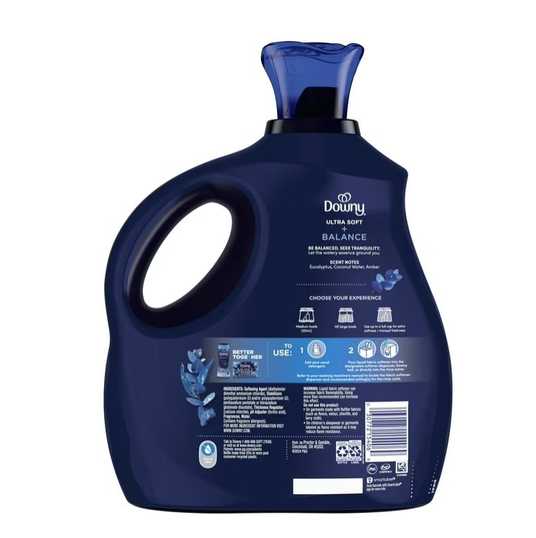 [SALE] Downy Ultra Soft Liquid Fabric Softener Balance 93 fl oz 138 Loads 3 Pack