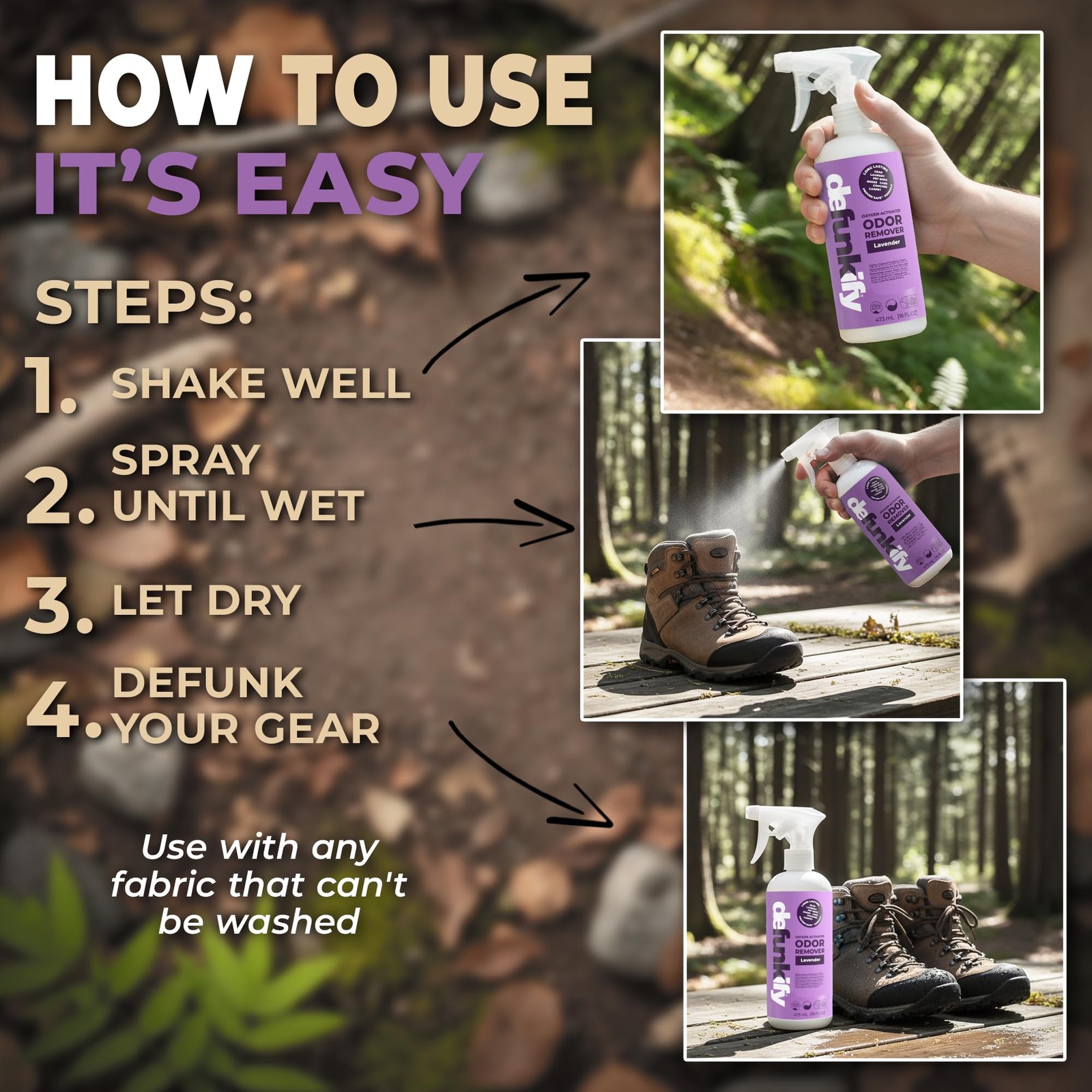 Fabric Freshener Spray, 32oz. ‘Lavender’ Odor Remover Spray. Shoe Deodorizer,…