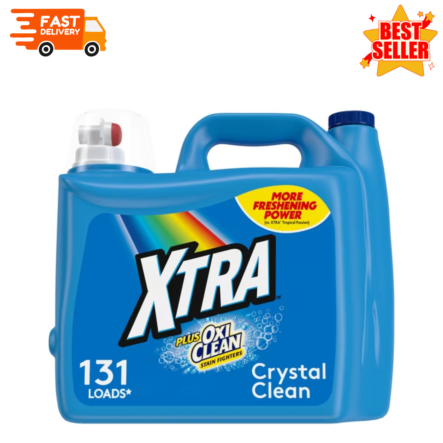 Xtra Plus OxiClean Liquid Laundry Detergent 203.1 fl oz 131 Loads Stain Fighter