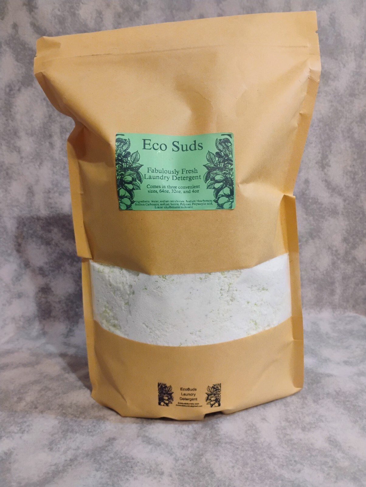 Laundry Detergent in Recyclable Bag – Lightly Scented Sensitive Blend – 64oz