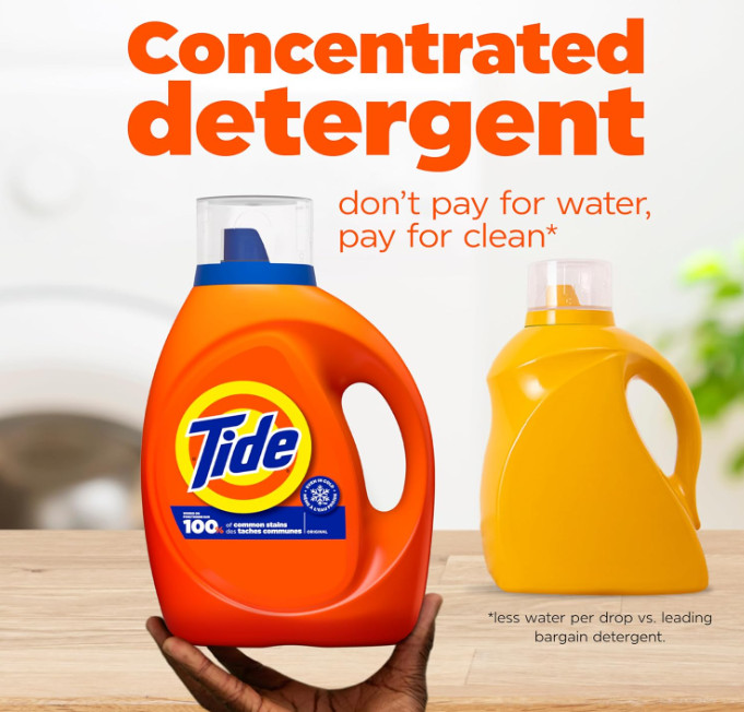 Tide Liquid Laundry Detergent, Original – 64 Loads, 84 fl oz, HE Compatible