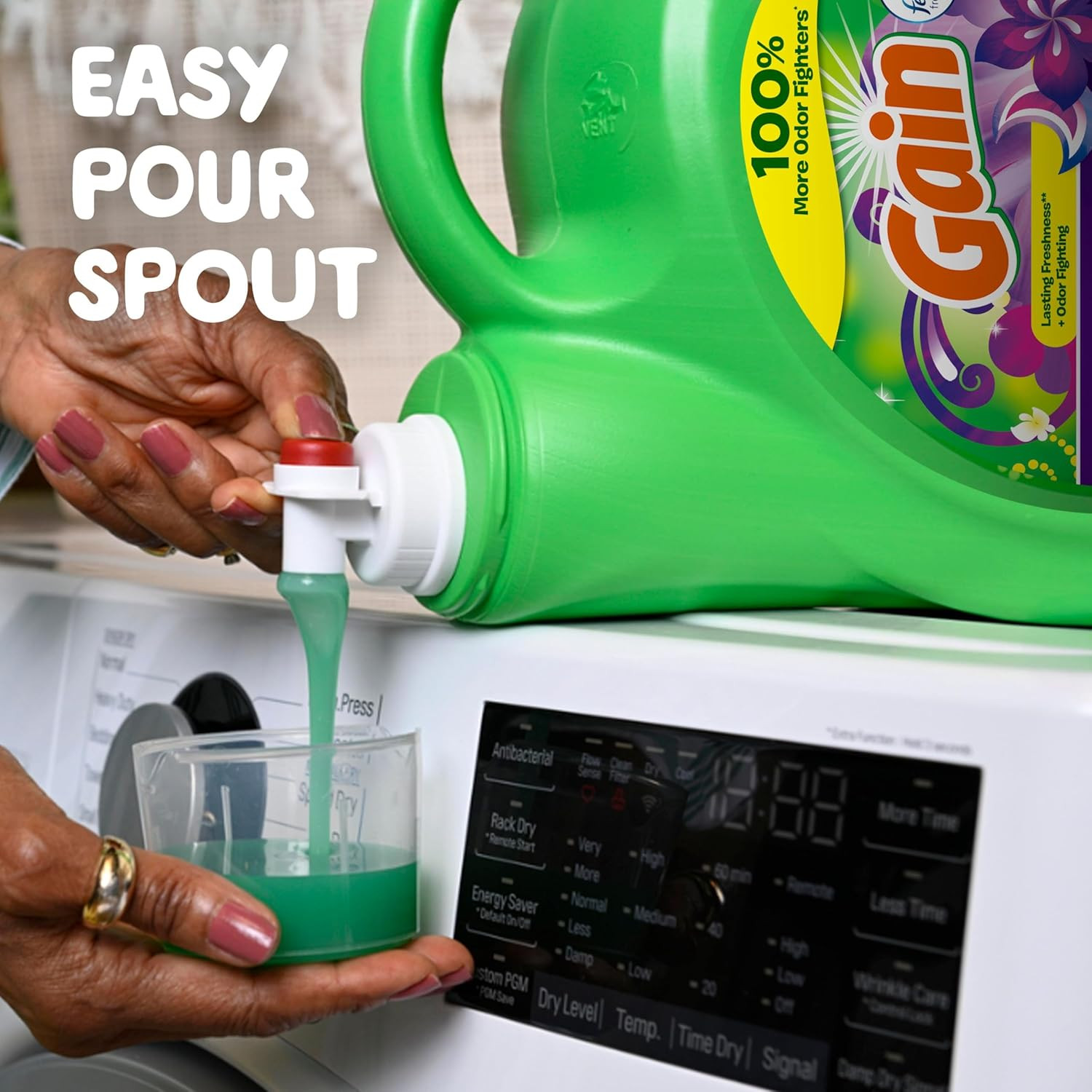 Gain Liquid Laundry Detergent, Moonlight Breeze Scent, 194 Fl Oz, 134 Loads, Fre