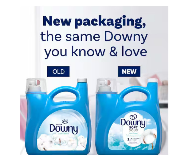Downy Ultra Cool Cotton Scent Liquid Fabric Softener, 190-Loads, 140 fl. oz.