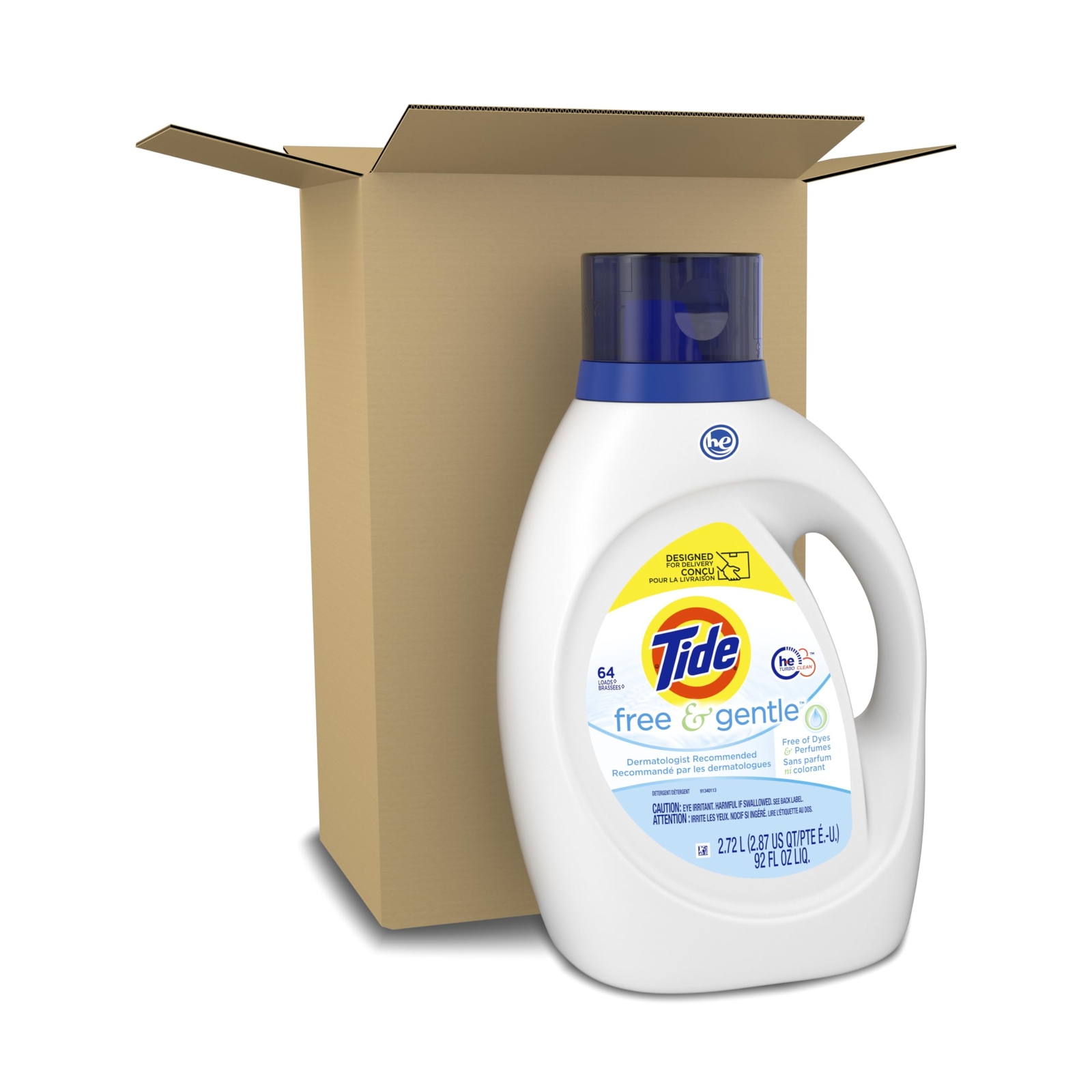 Tide Free And Gentle Liquid Laundry Detergent 84 Fl Oz Hypoallergenic Clean