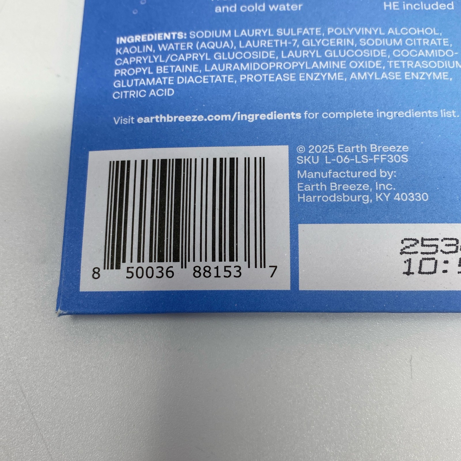 Earth Breeze Fragrance-Free Laundry Detergent Sheets 30ct (60 Loads)