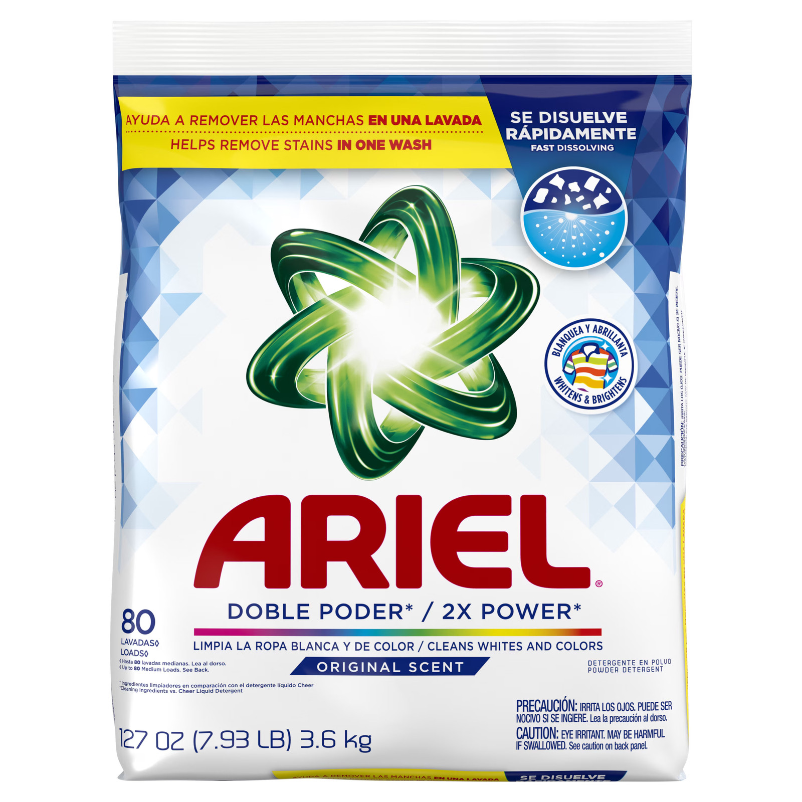 Laundry Detergent Powder, Original Scent, 3.6 kg, 80 Loads