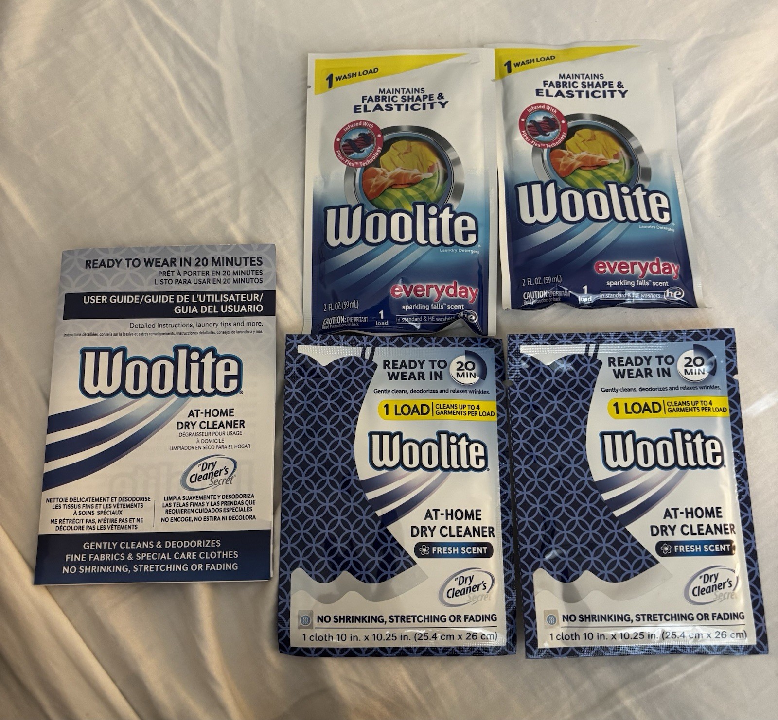 Discontinued Woolite At Home Dry Cleaner Partial Kit 2 Cloths Open Box
