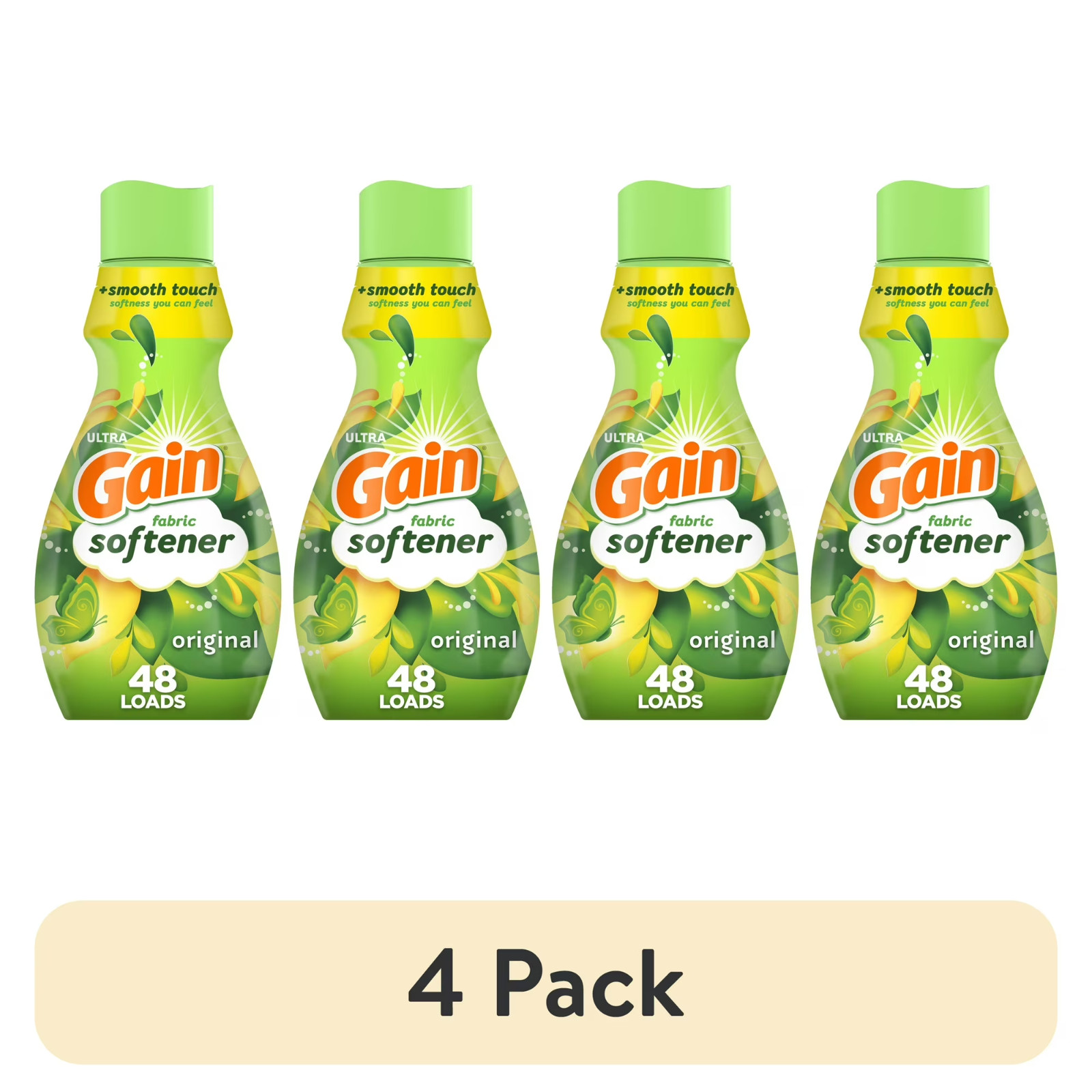(4 pack) Laundry Liquid Fabric Softener, Fabric Conditioner, 35 fl oz, 48 Loads