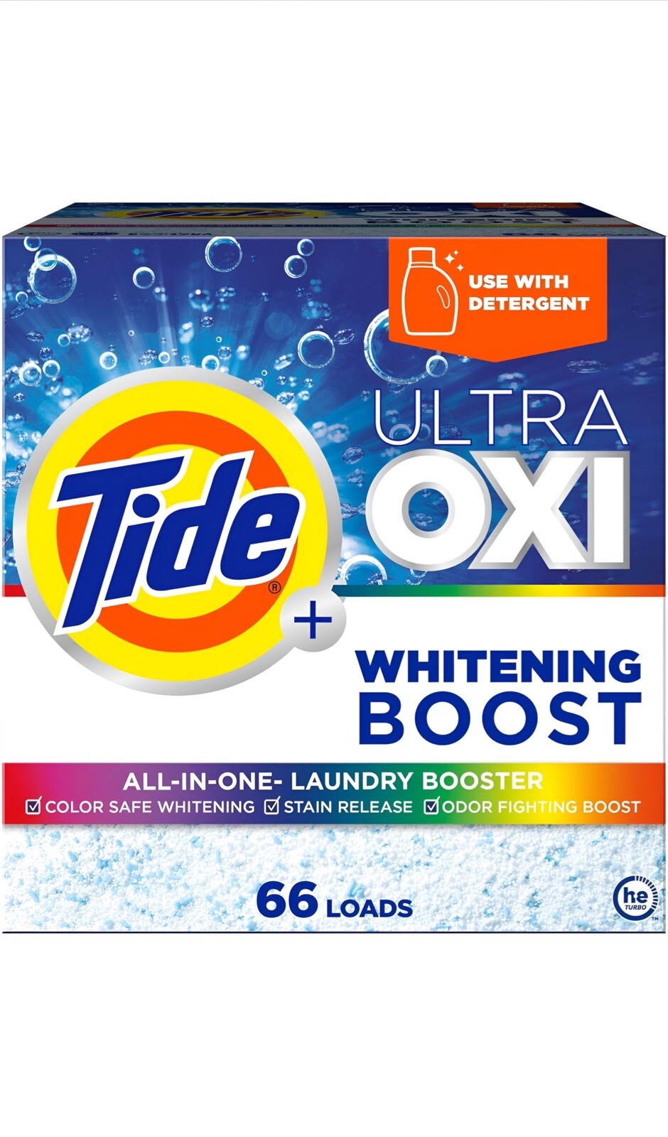Tide Ultra Oxi Whitening Boost All In One Laundry Booster 57oz 66 Load Powder