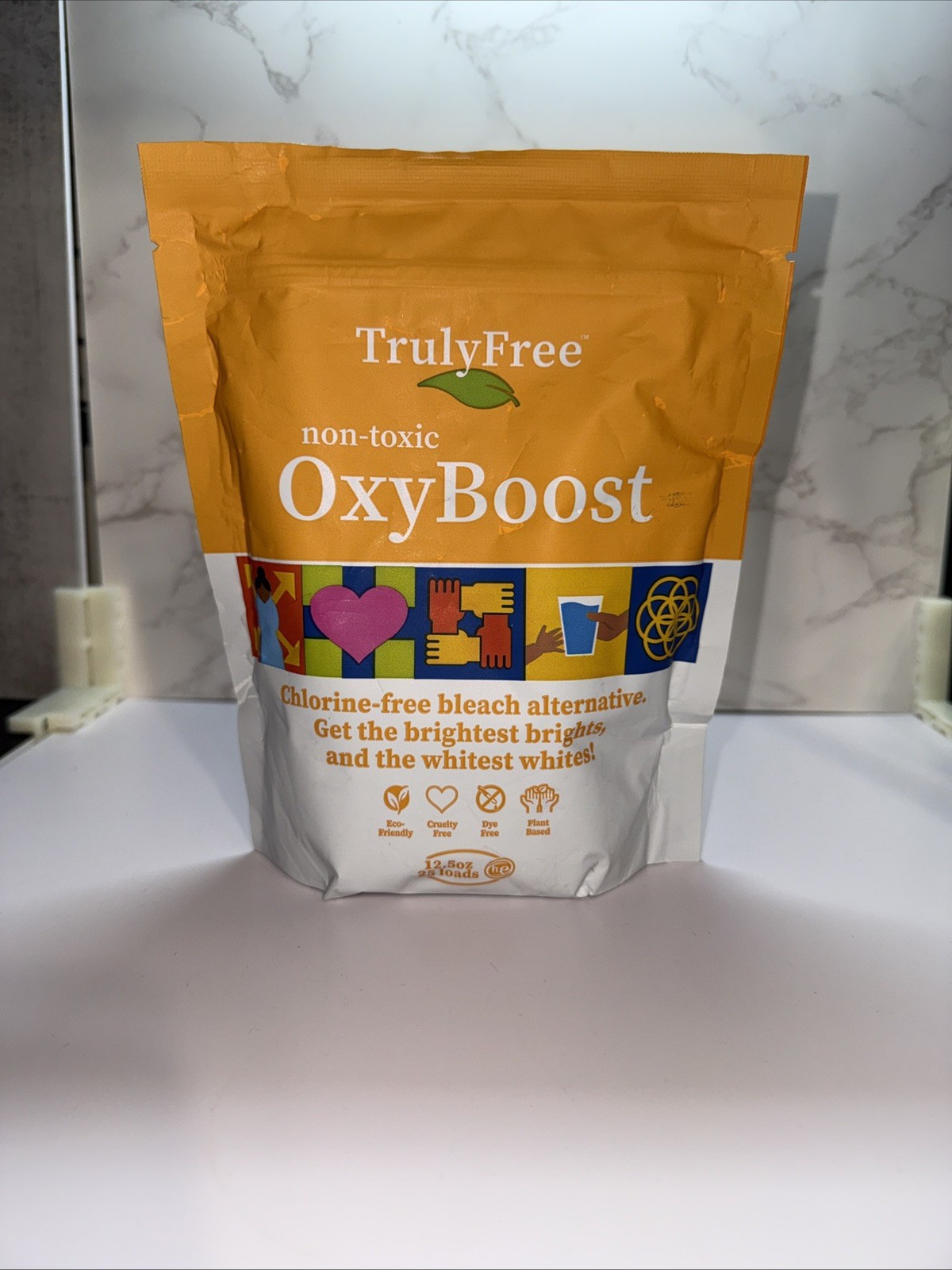 TrulyFree OxyBoost Bleach Alternative 12.5oz New Non-Toxic Laundry Booster