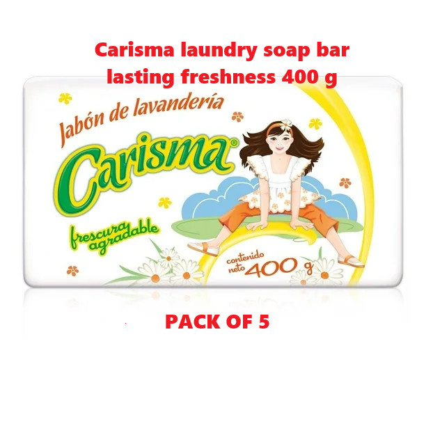 5 x CARISMA JABÓN 400G STAIN REMOVER LAUNDRY SOAP BAR