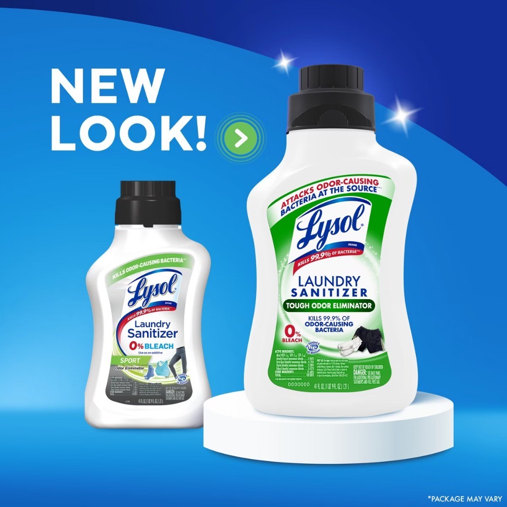 Lysol Sport Laundry Sanitizer – 90oz, Bleach-Free,HE Compatible, Liquid Additive