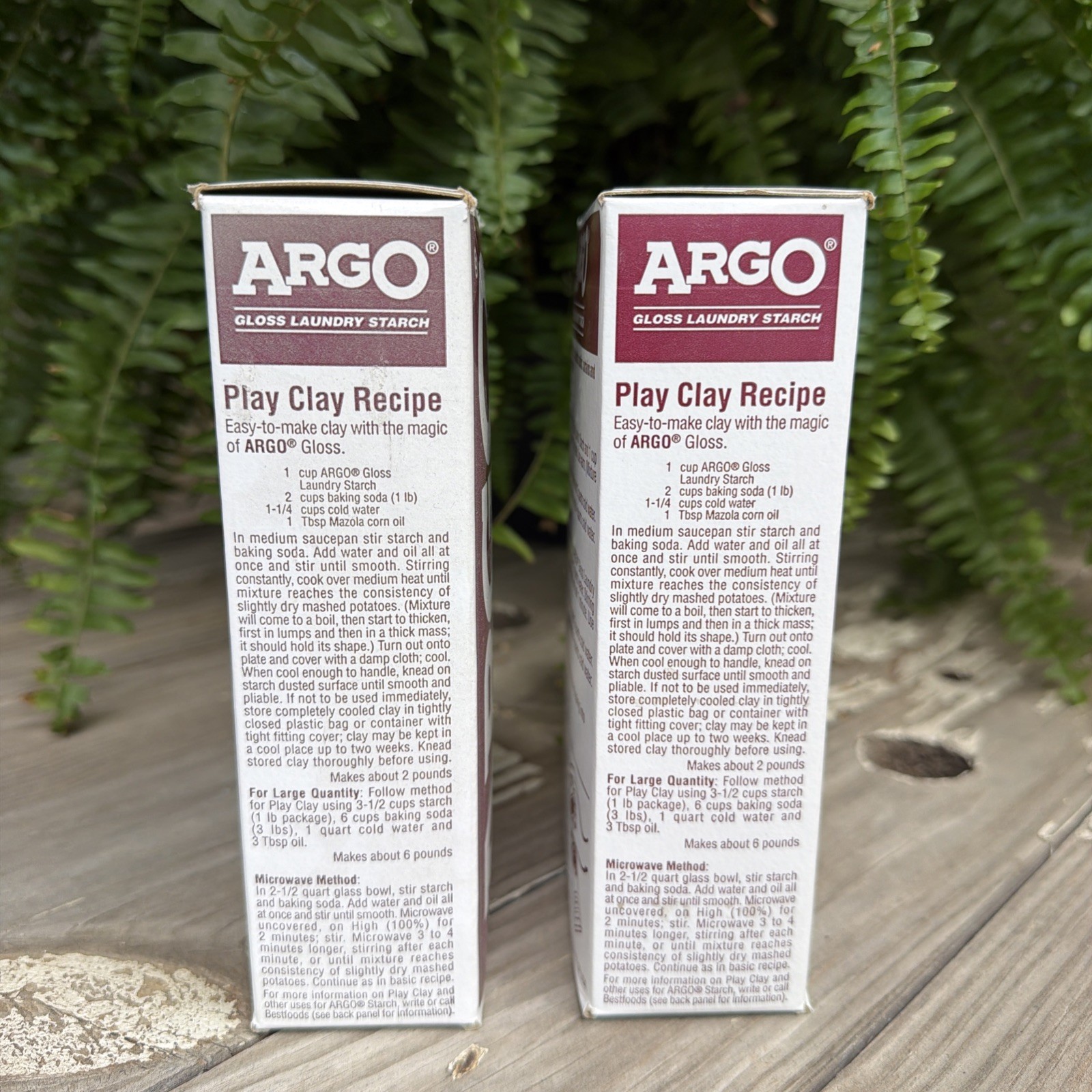 2x Argo Gloss Laundry Starch Crisp Finish 16 oz Discontinued NOS Crafts Red Box
