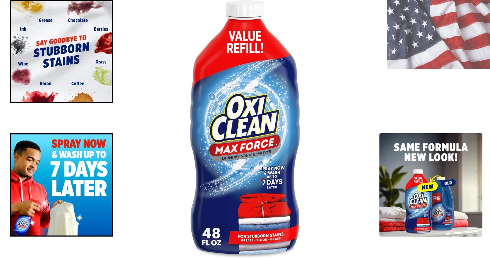 Max Force Laundry Stain Remover Spray Refill, 48 fl oz