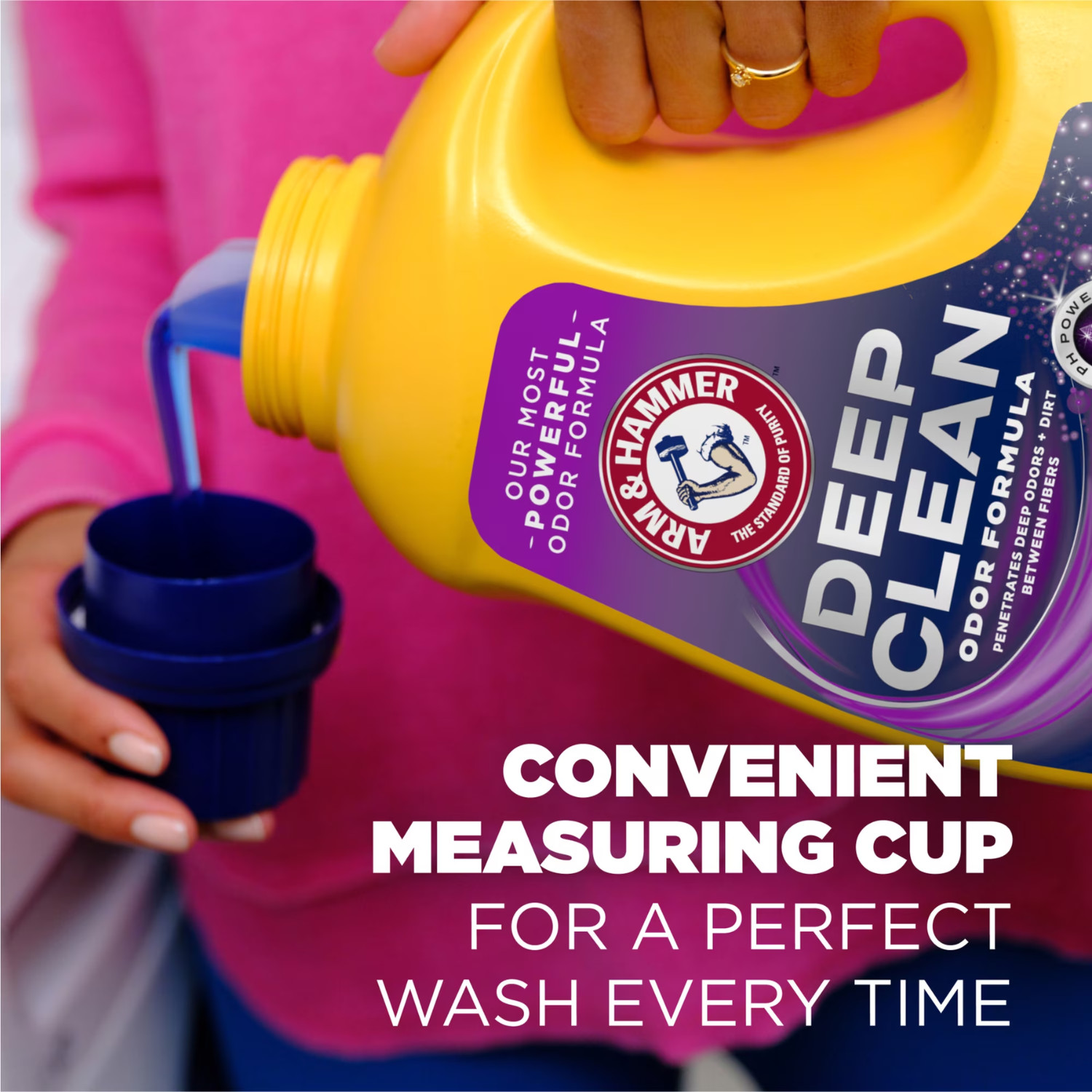 3PK ARM & HAMMER Deep Clean Odor Formula Laundry Detergent Radiant Burst, 75 oz