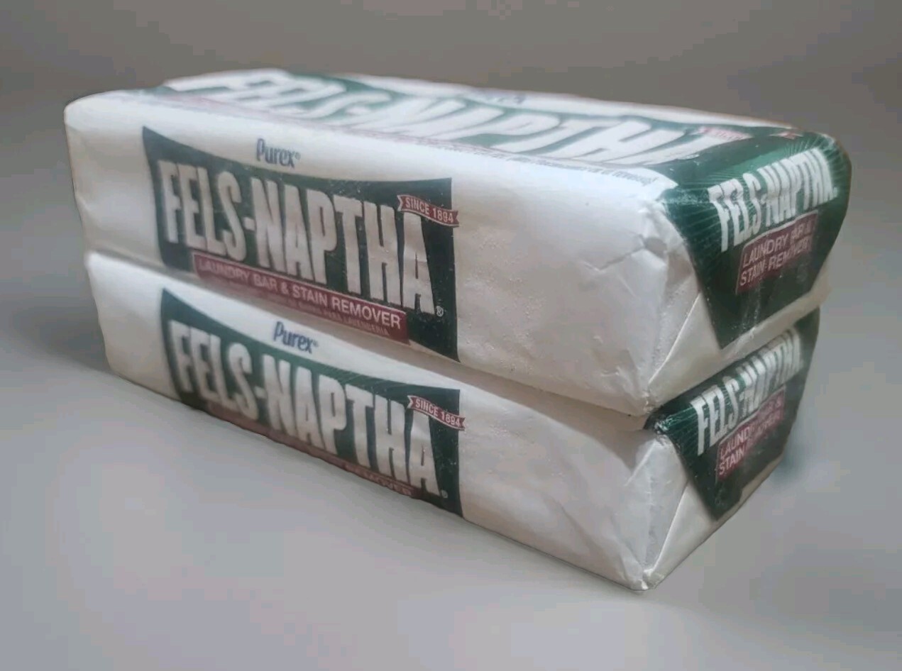 New Fels-Naptha By Purex Laundry Bar Soap And Stain Remover Lot Of 2 Bars