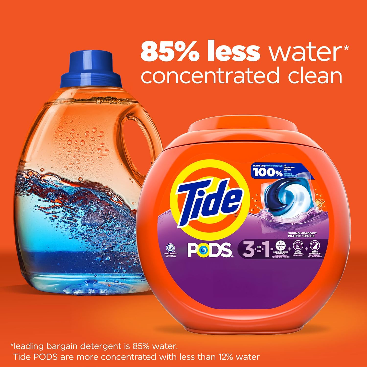 Tide PODS Laundry Detergent Pacs, 3-In-1 Stain Remover, Odor Fighter, Color Prot