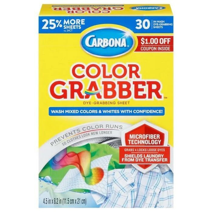 Carbona COLOR GRABBER 30 IN-WASH DYE GRABBING SHEETS – FREE STD US SHIPPING!!!!