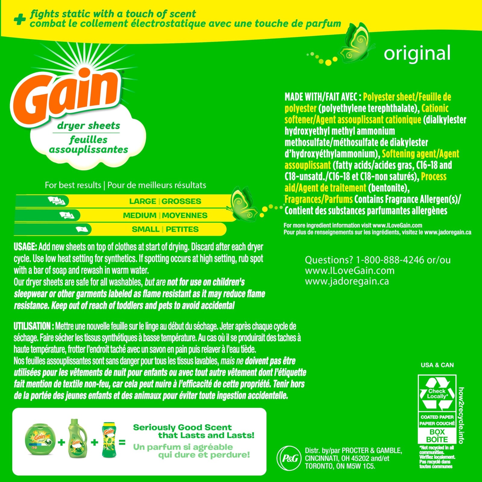 Gain dryer sheets Plus Wrinkle 120 Count (Pack of 1), Original Version