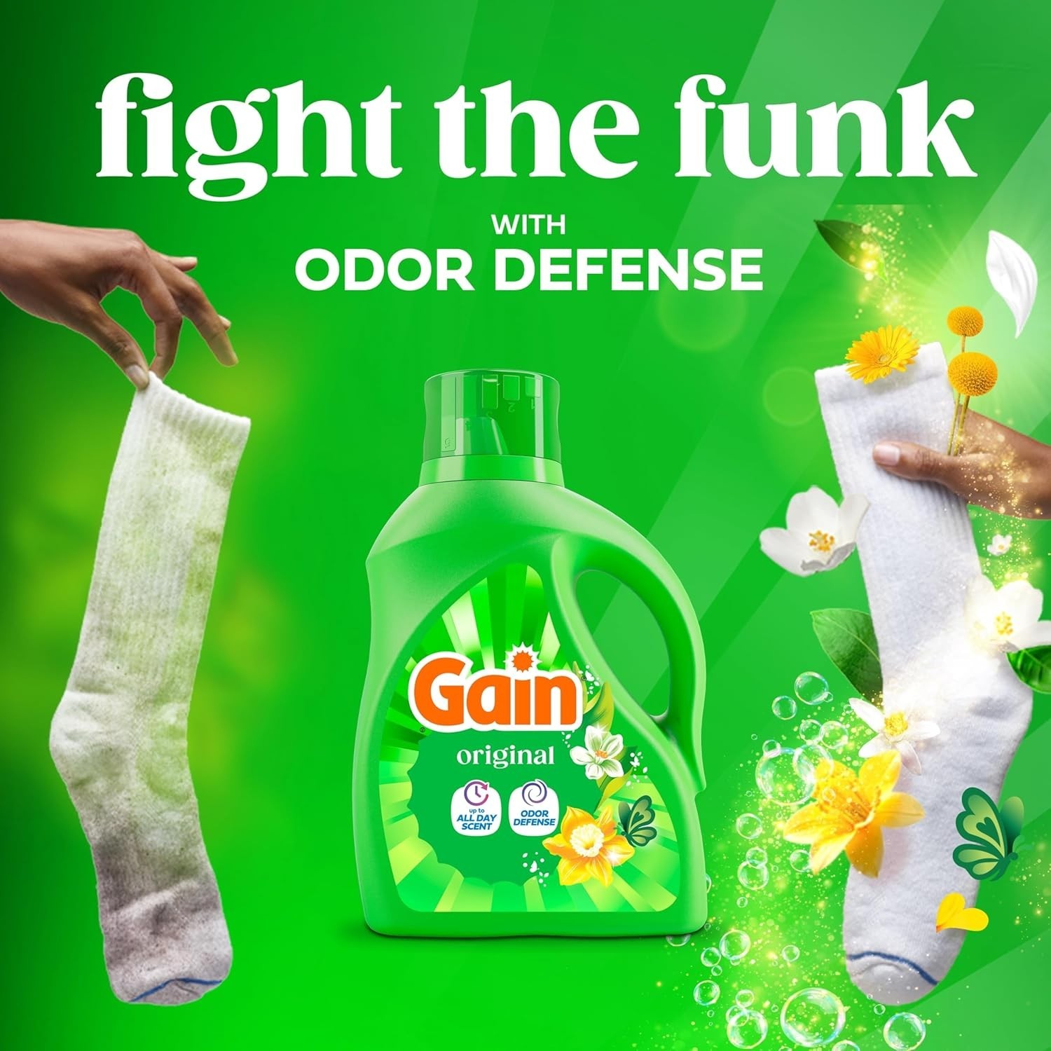 Laundry Detergent Liquid, Now with Odor Defense, Original Scent, 132 Fl Oz, 100