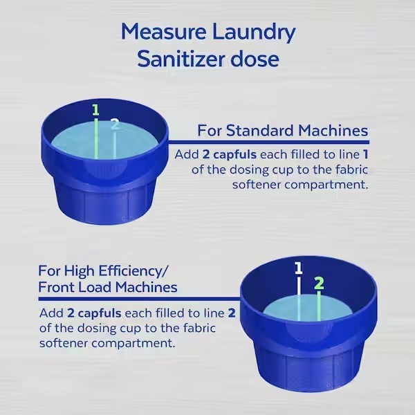 Lysol Disinfectant Laundry Sanitizer 90oz. 0% Bleach Eliminates Odor Crisp Linen