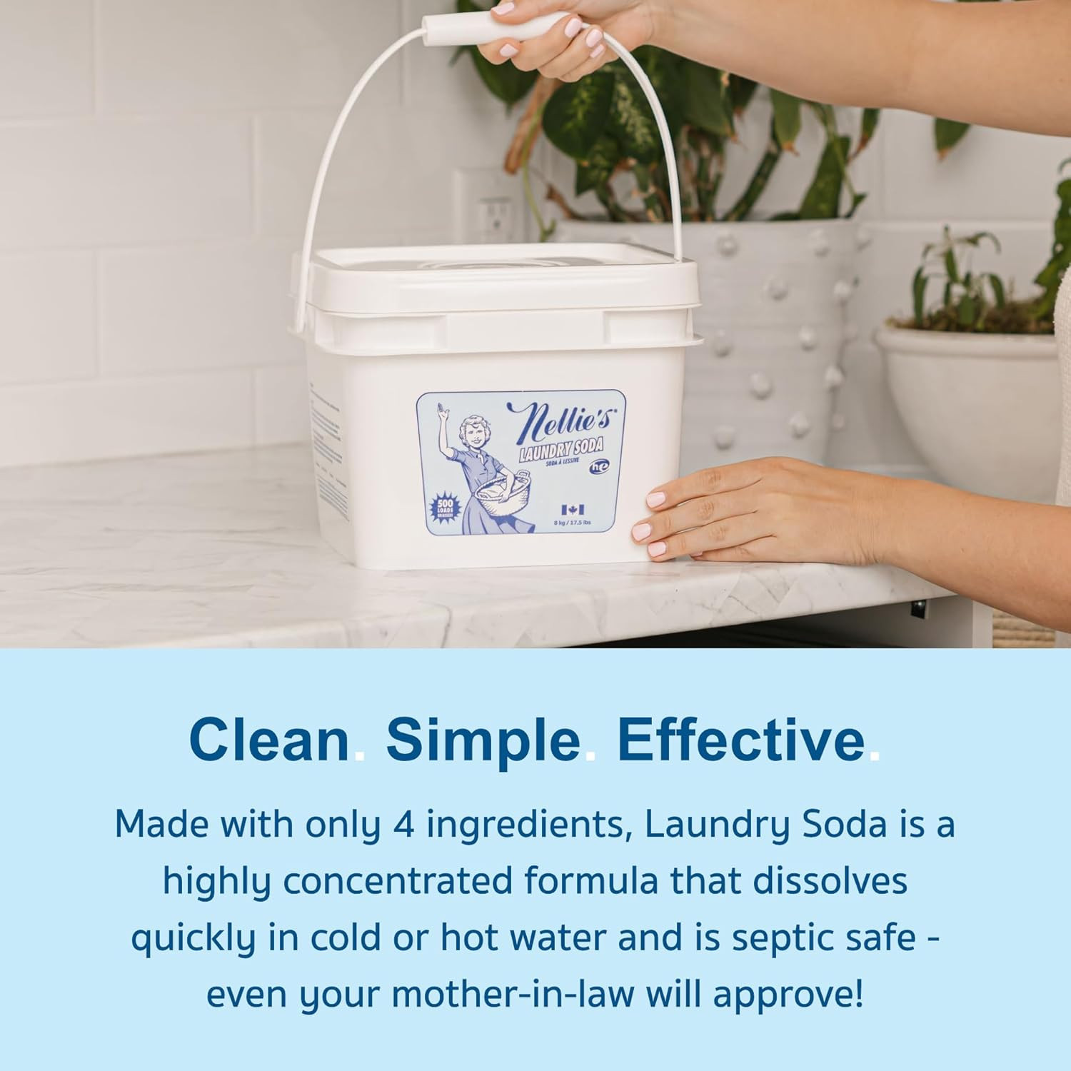 Nellie’S Laundry Soda – Concentrated Powder Detergent – 500 Load