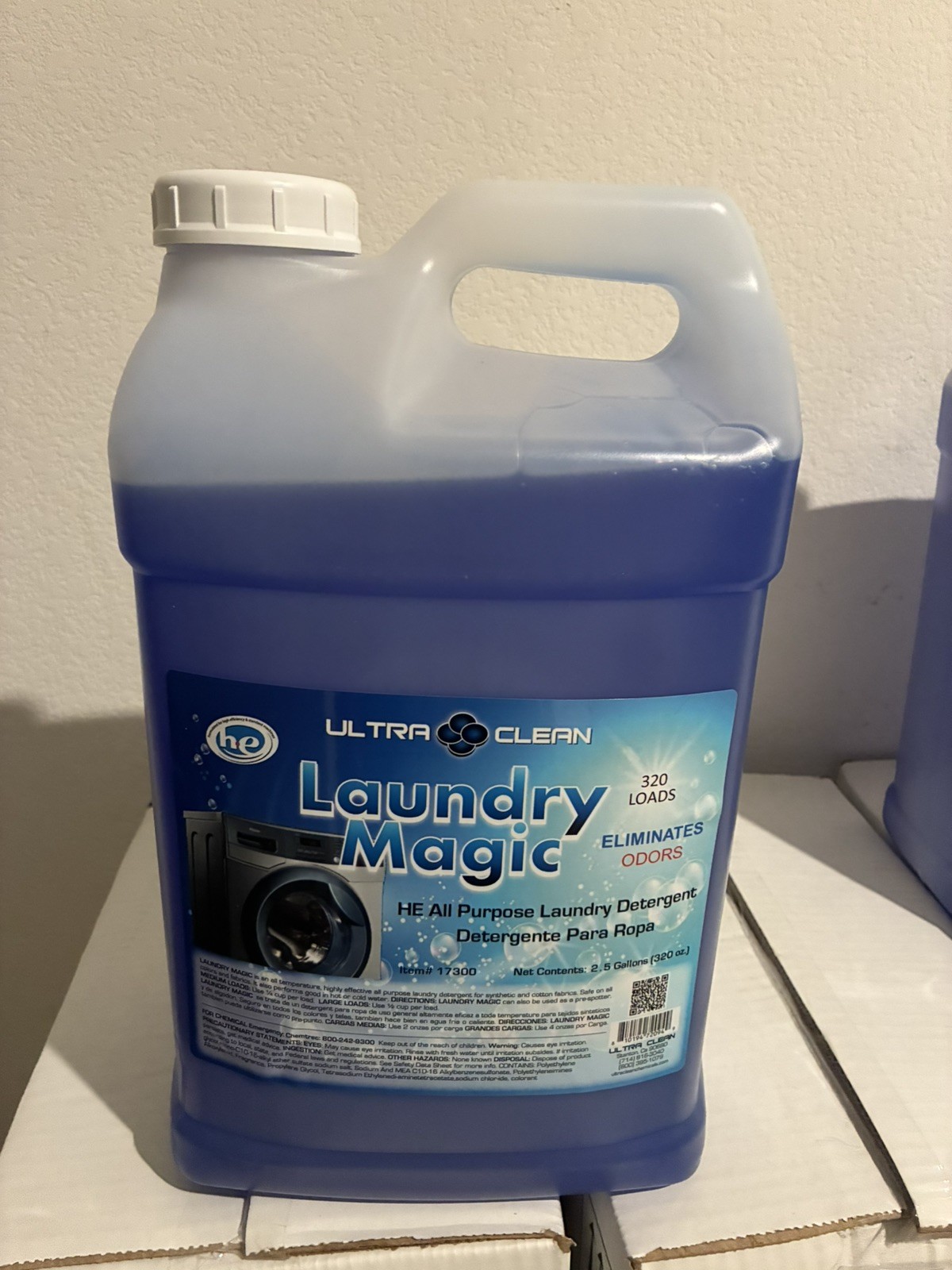 2.5 Gal Laundry Detergent , Up to 320 Loads, Original Blue Liquid, HE