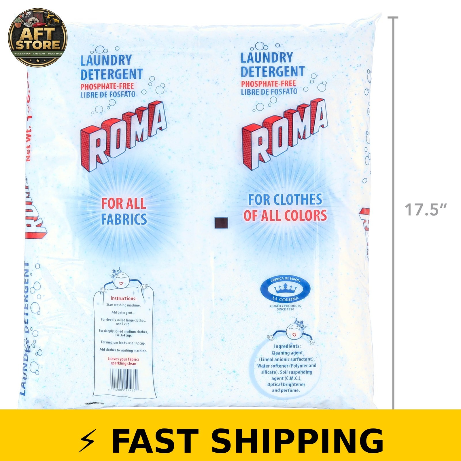 Roma Laundry Detergent 11 lb – Biodegradable & Phosphate-Free