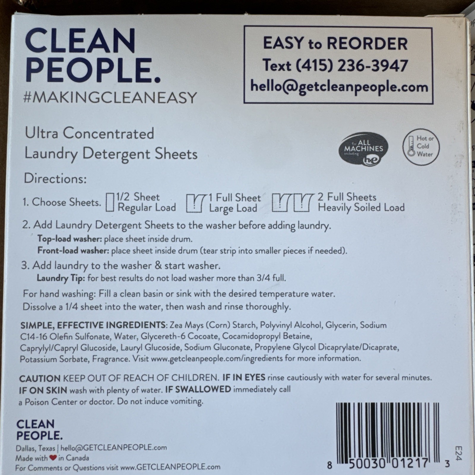 The Clean People Laundry Detergent Sheets Laundry Soap Ultra fresh&clean 192Load