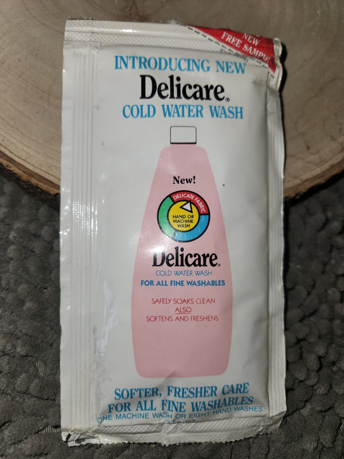 Vintage 70’s Delicare Cold Water Wash Laundry Softener for Fine Washables SAMPLE