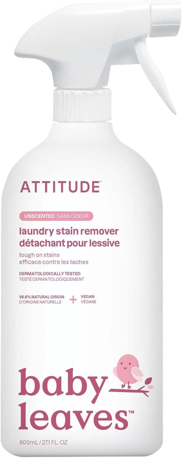 ATTITUDE Baby Laundry Stain Remover, Plant and 27.1 Fl Oz (Pack of 1)
