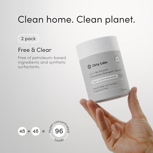Dirty Labs Dishwasher Detergent 96 Loads Ultra Clean Scent Free Powder