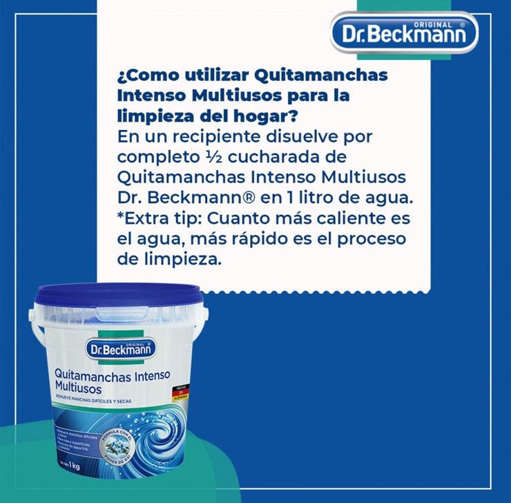 DR. BECKMANN STAIN REMOVER QUITAMANCHAS MULTIUSOS 1kg.