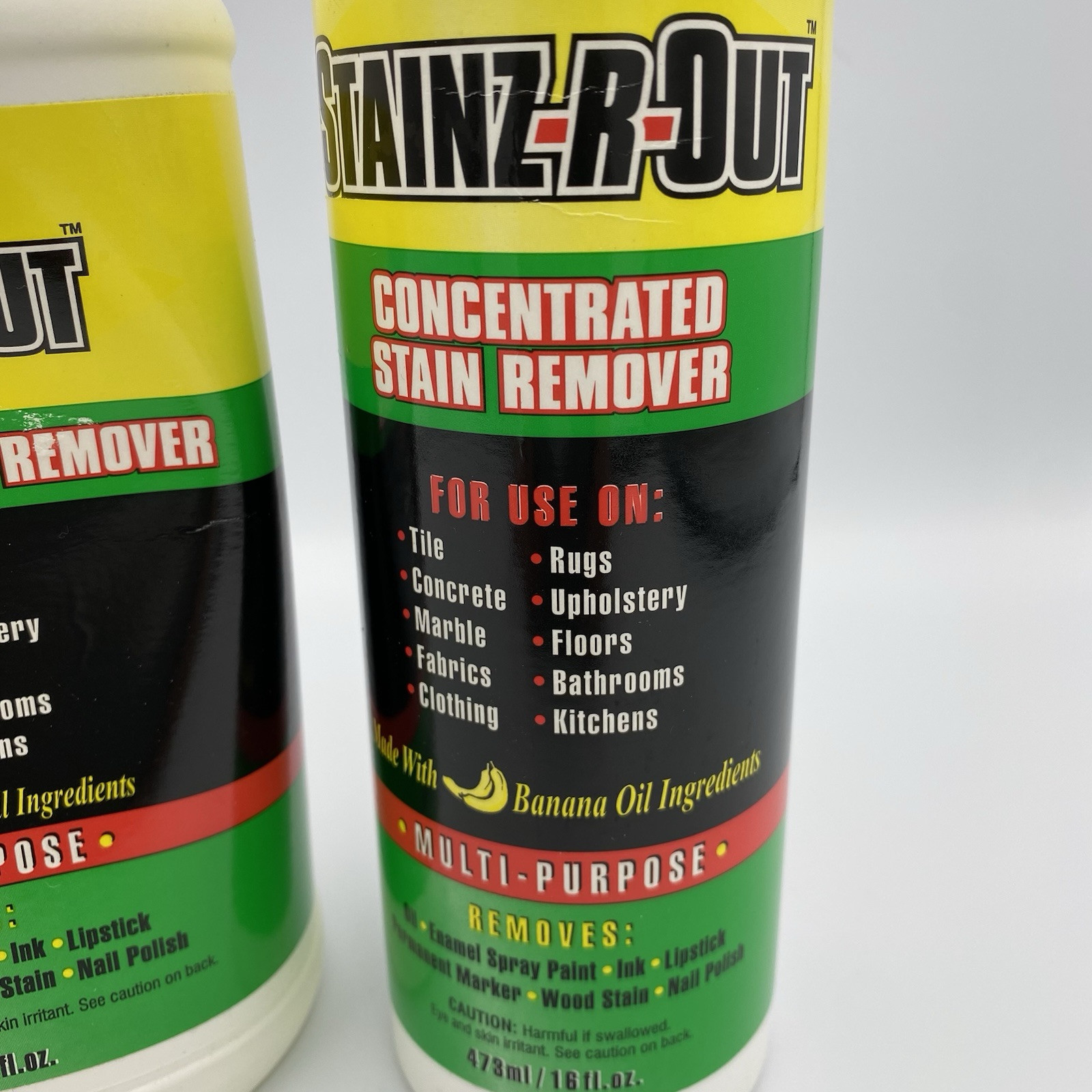 2 Ultra Stainz R Out 32 & 16 oz Size Concentrated Stain Remover Banana Oil Type