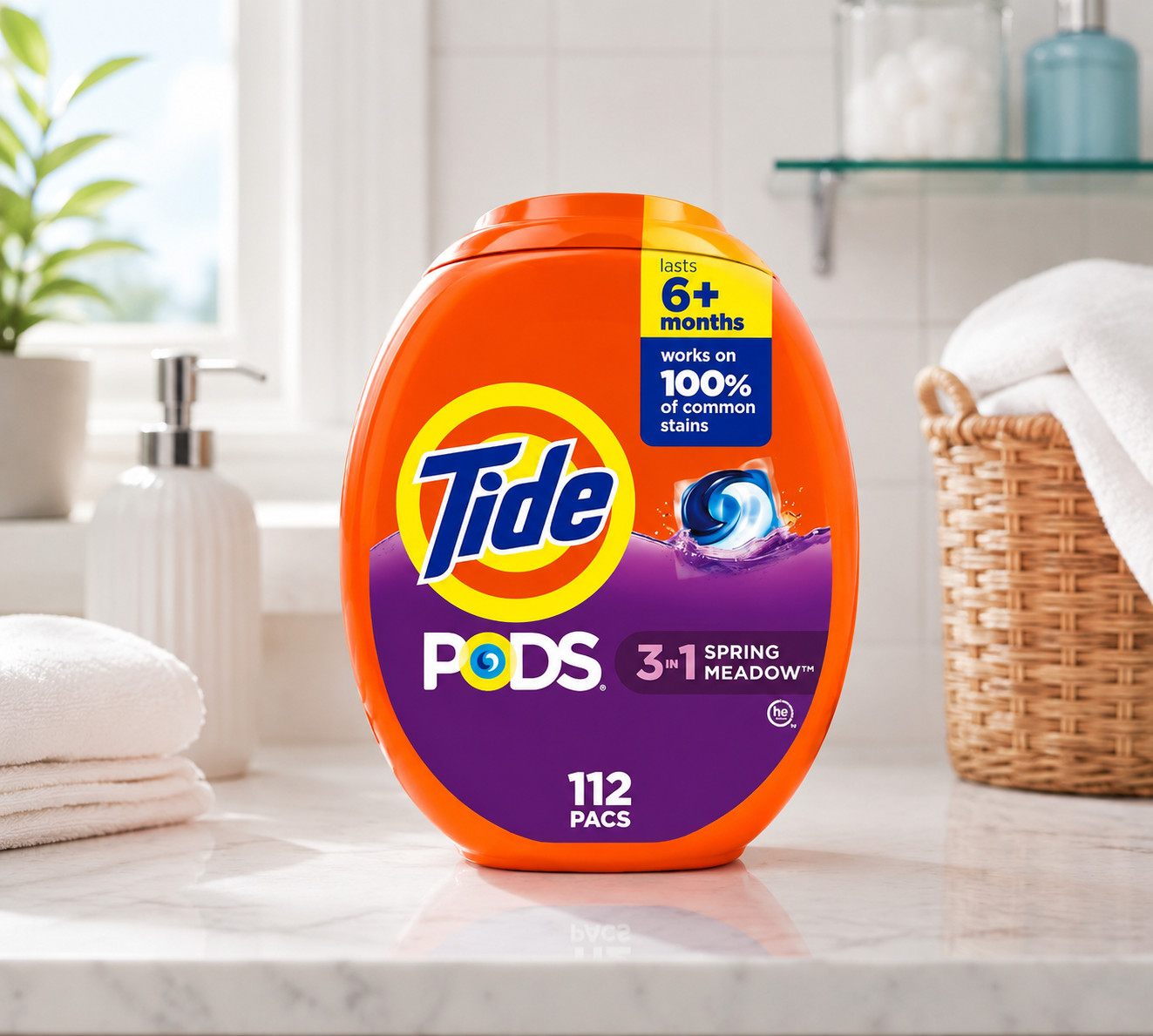[HOT SALE] Tide Pods Spring Meadow HE Laundry Detergent 112 Loads 112 -Count