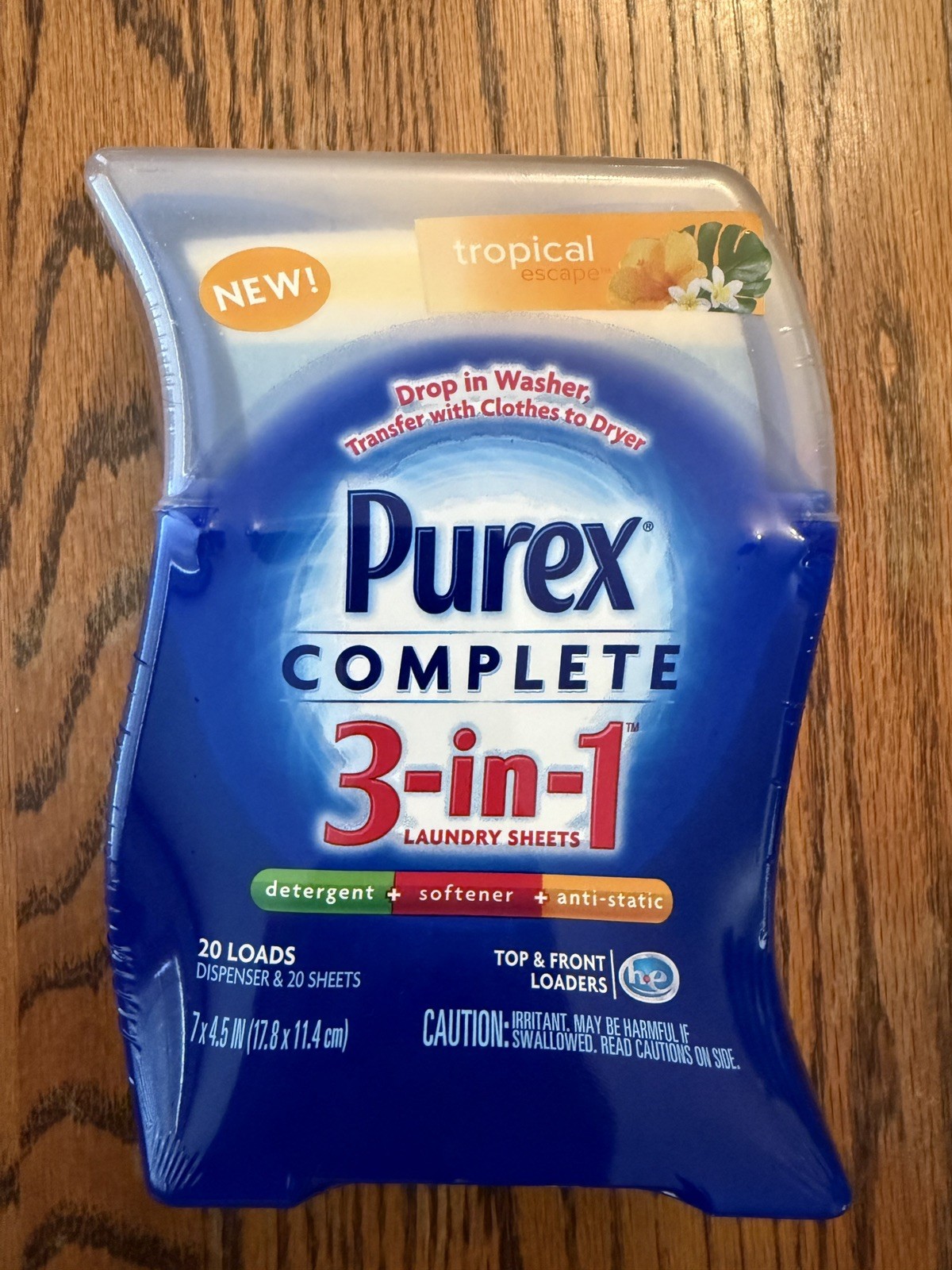 Purex Complete 3-in-1 Laundry Dispenser & Refill Sheets in Tropical Escape NOS