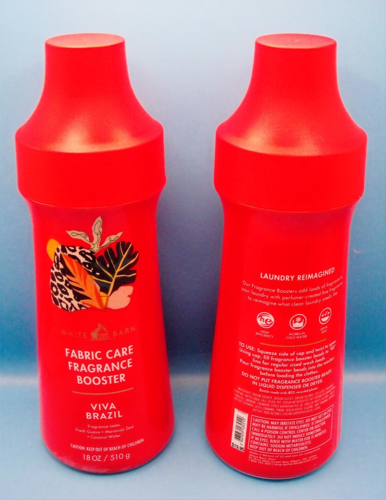 2 Bath & Body Works Lot VIVA BRAZIL Laundry FRAGRANCE BOOSTER 18oz FREE SHIPPING
