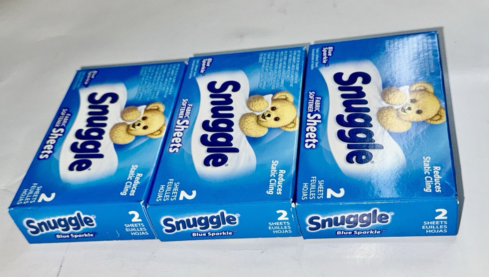 Snuggle Blue Sparkle Dryer Sheets VEN 2979929 Lot of 3 Boxes 2 Sheets Each Box