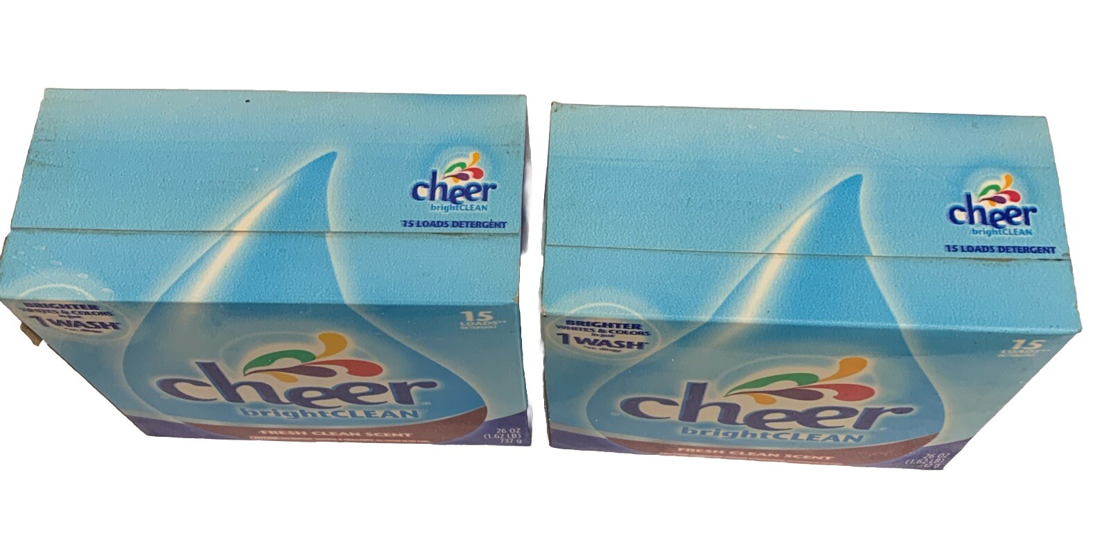(2) Cheer Bright Clean 15 Loads 26 Fresh Scent Powder Laundry Detergent View