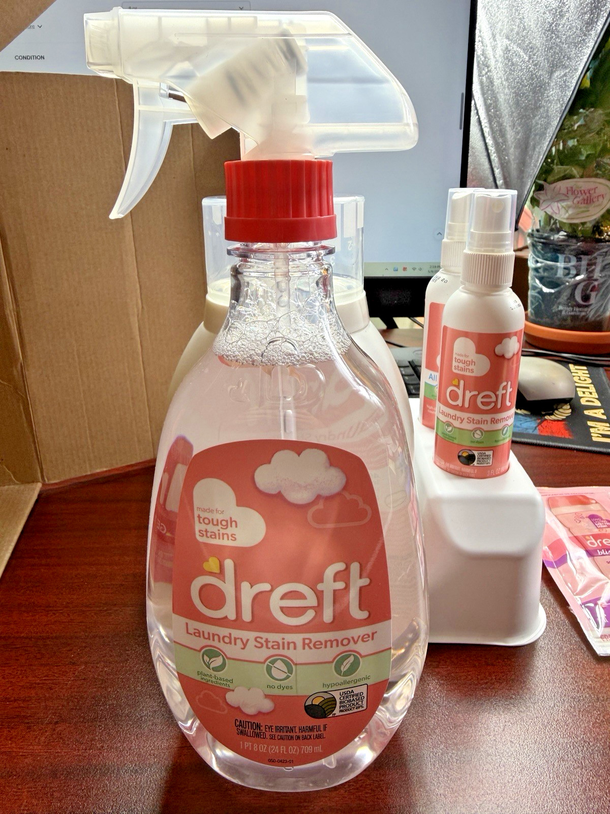 Dreft Stage 1 Newborn Liquid Laundry Detergent Stain Remover & Cleaner Bundle