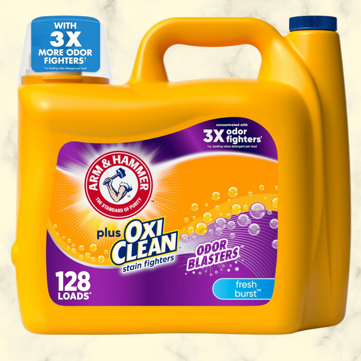 ARM & HAMMER Plus OxiClean Odor Blasters Fresh Burst, 128 Loads Liquid Laundry D