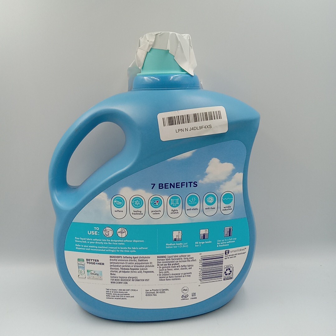 Downy Fabric Softener Liquid, Cool Cotton Scent, 111 fl 111 Fl Oz (Pack of 1) Cp