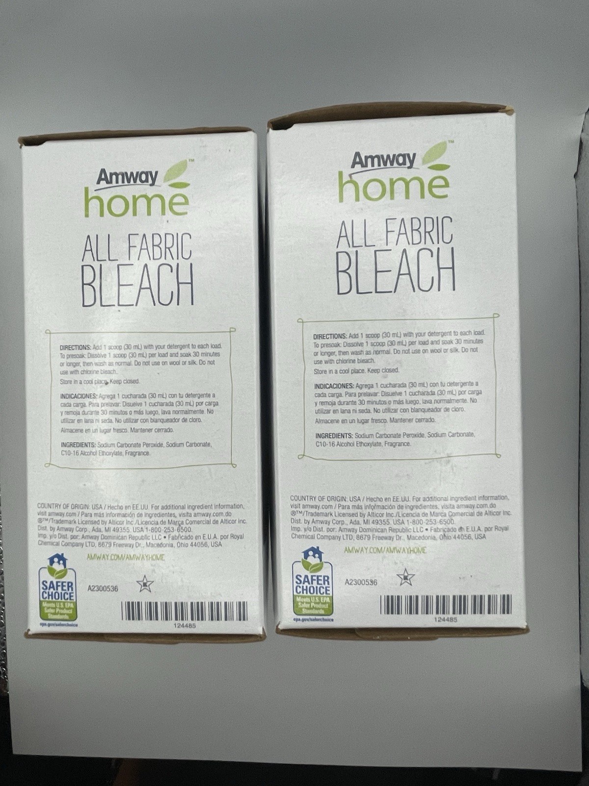 Amway Home All Fabric Bleach (1 KG -2.2lbs) Free Shipping NEW (2 Pack)