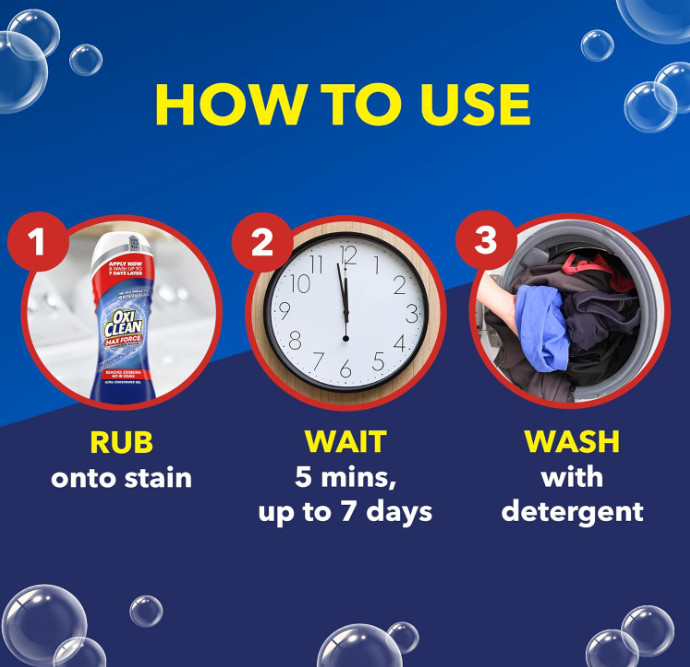 OxiClean Max Force Laundry Stain Remover Gel Stick, 6.2 fl oz
